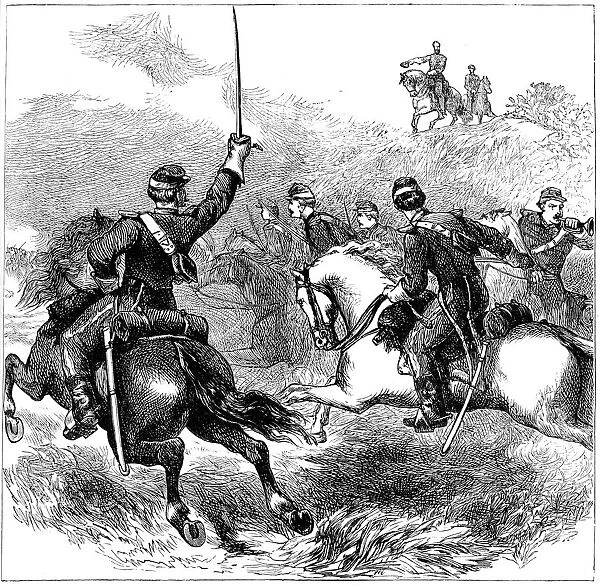 General Sheridan at Cedar Creek, Virginia, American Civil War, 1864 (c1880)