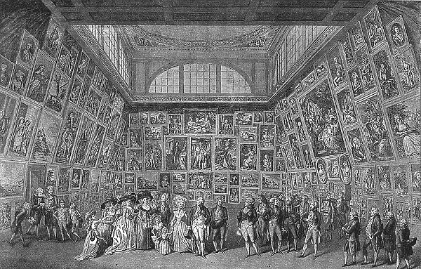 George III. and the Royal Family at the private view of the Royal Academy Exhibition, 1788, 1886. Creator: Unknown