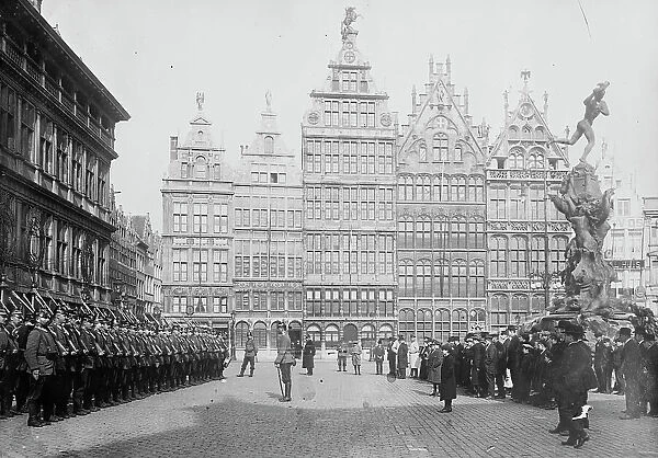 German Landsturm troops, Antwerp, between c1914 and c1915. Creator: Bain News Service