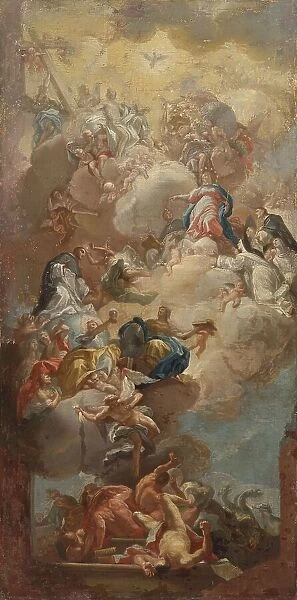 The Glorification of Saint Dominic, 1710-1785. Creators: Francesco Solimena, Unknown