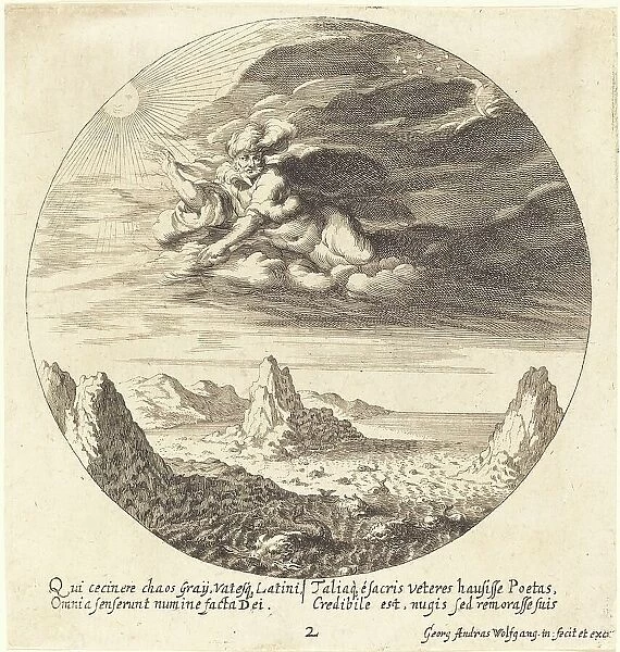 God Creating Order from Chaos, 1665. Creator: Georg Andreas Wolfgang