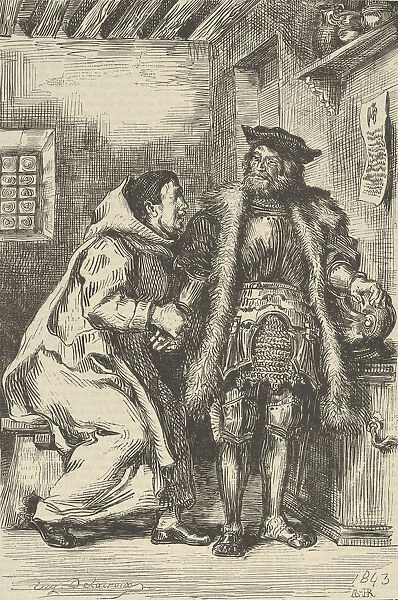Goetz and Friar Martin, after 1845. after 1845. Creator: Eugene Delacroix