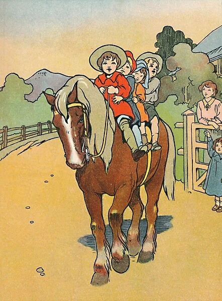Going to School in New Zealand, 1912. Artist: Charles Robinson