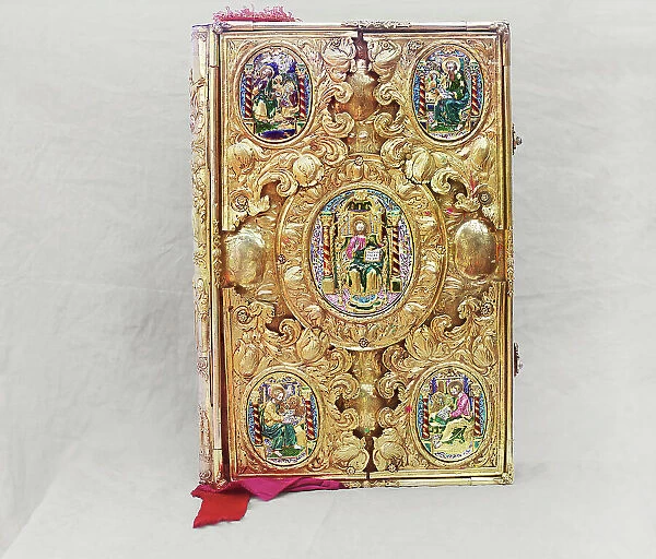 Gospel belonging to Metropolitan Iona in the vestry of the Assumption Cathedral... 1911. Creator: Sergey Mikhaylovich Prokudin-Gorsky