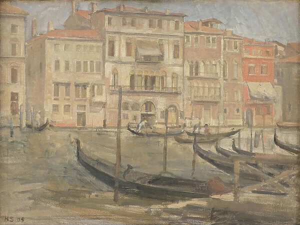 On the Grand Canal in Venice, 1909. Creator: Karl Schou