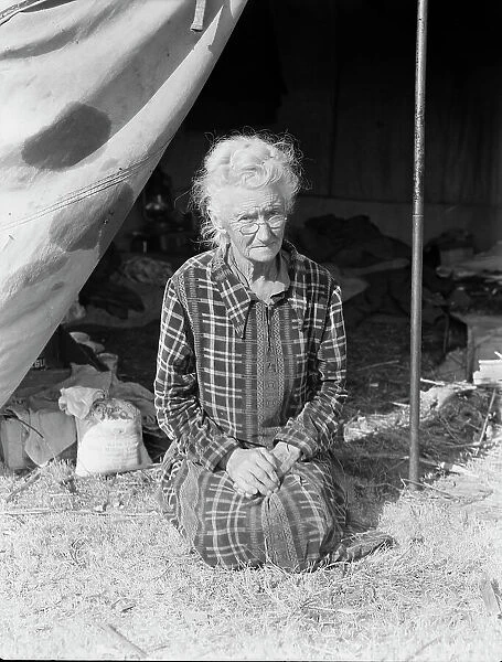 Grandmother of twenty-two children, from a farm in Oklahoma, 1936. Creator: Dorothea Lange