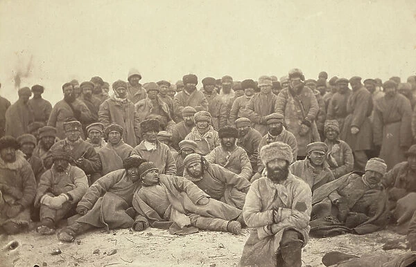 A group of hard-labor convicts (common criminals) in Siberia, between 1885 and 1886. Creator: Unknown