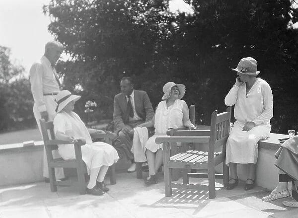 Group of people at 'The Shallows, ' property of Lucien Hamilton Tyng, Southampton, Long Island, 1931 Creator: Arnold Genthe. Group of people at 'The Shallows, ' property of Lucien Hamilton Tyng, Southampton, Long Island
