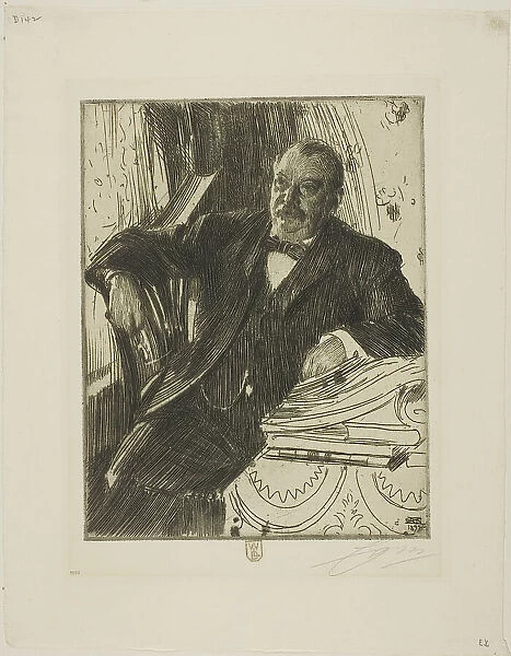 Grover Cleveland II, 1899. Creator: Anders Leonard Zorn