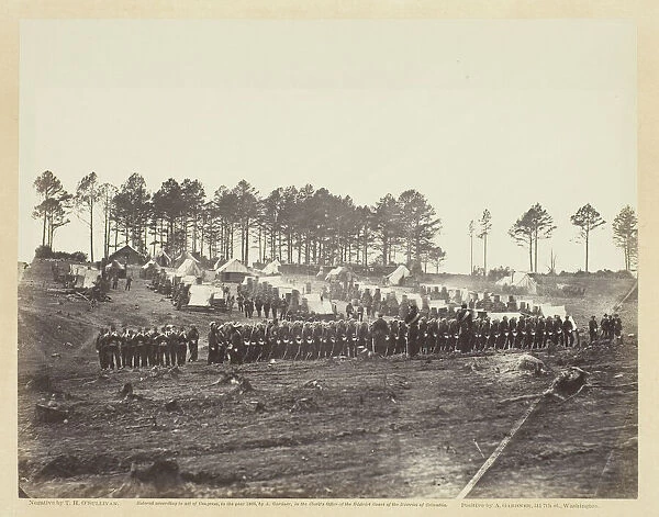 Guard Mount, Head-Quarters Army of the Potomac, February 1864. Creator: Alexander Gardner