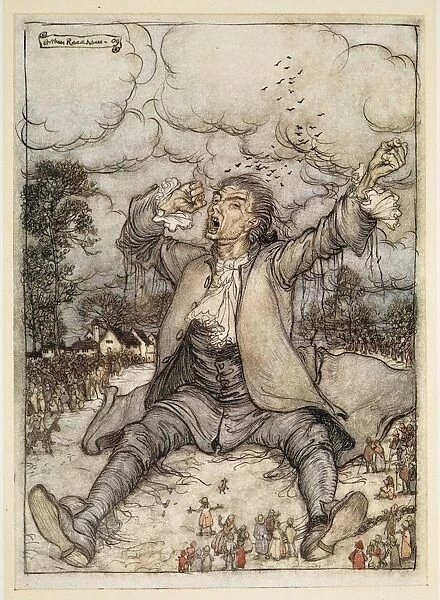 Gulliver Released from The Strings, Raises and Stretches Himself, 1909