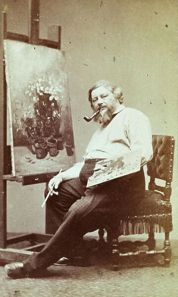 Gustave Courbet, 1860s. Creator: Carjat, Etienne (1828-1906)