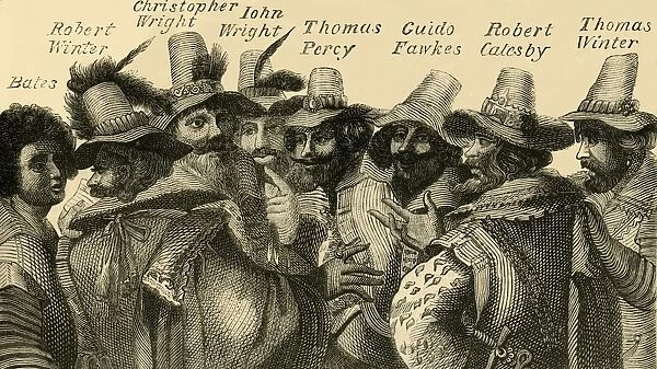 Guy Fawkes and the Conspirators, (c1872). Creator: Unknown