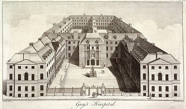 Guys Hospital, Southwark, London, c1756. Artist: William Henry Toms