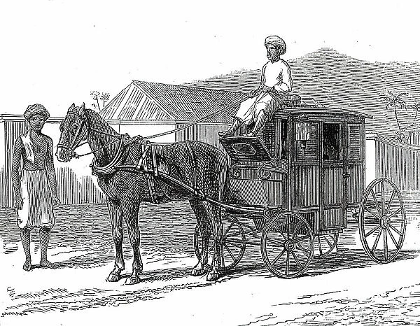 Hackney Carriage, Madras, 1876. Creator: Unknown