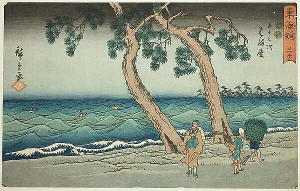 Hamamatsu—No. 30, from the series 'Fifty-three Stations of the Tokaido (Tokaido gojusan... c1847 / 52 Creator: Ando Hiroshige. Hamamatsu—No)
