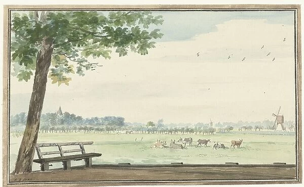 The Hamlet, De Lindt, in the Zwijndrechtse Waard near Meerdervoort, 1742. Creator: Aert Schouman