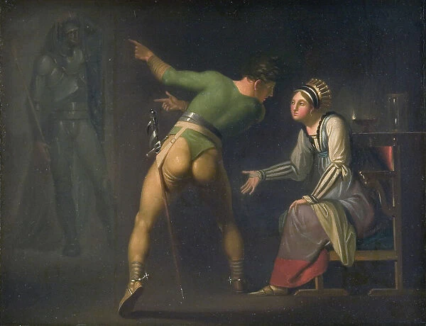 Hamlet and his Mother, Episode from Shakspeare's Hamlet, 1776-1779. Creator: Nicolai Abraham Abildgaard