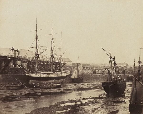Harbour, Swansea, Wales, 1855. Creator: Alfred Rosling (British, 1802-c. 1880s)