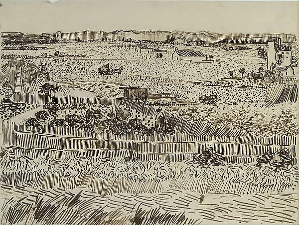 The Harvest in Provence (for Emile Bernard), 1888. Artist: Gogh, Vincent, van (1853-1890)