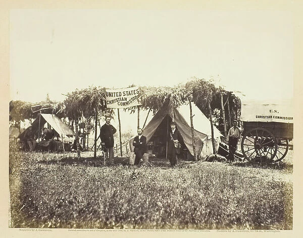 Headquarters Christian Commission in the Field, September 1863. Creator: James Gardner