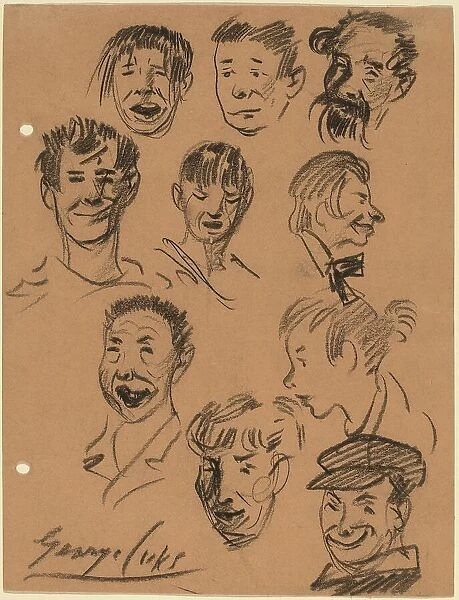Ten Heads, c. 1905. Creator: George Benjamin Luks