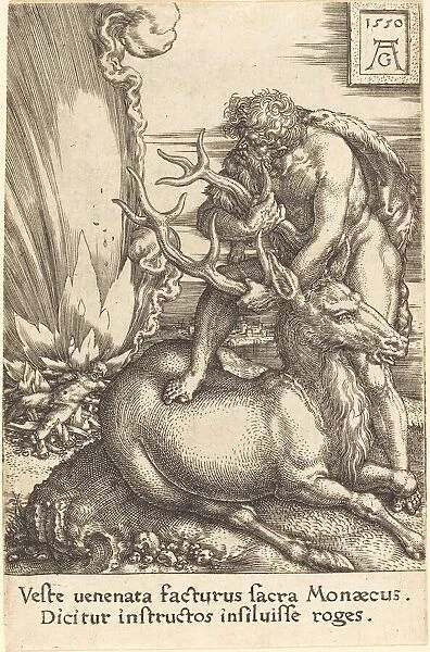 Hercules and the Hind, 1550. Creator: Heinrich Aldegrever
