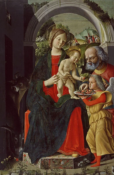 The Holy Family with an Angel, c1485. Creator: Baldassare d'Este