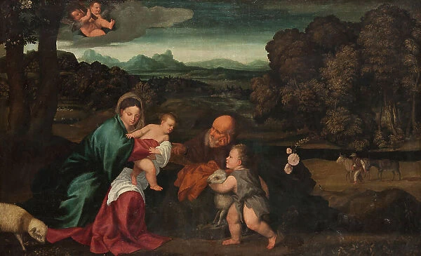 The Holy Family with the Infant St John. Creator: Unknown