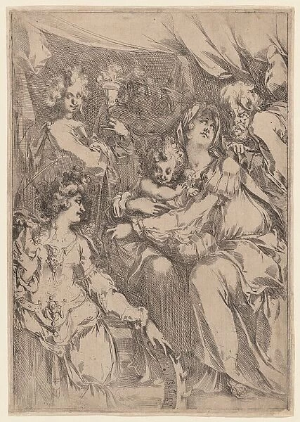 The Holy Family with Saint Catherine, Saint John the Evangelist, and an Angel, 1612  /  1616