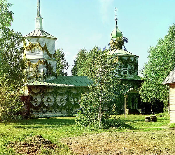 Holy Trinity Church; the oldest in the territory, in the village Peremerki near Tver, 1910. Creator: Sergey Mikhaylovich Prokudin-Gorsky