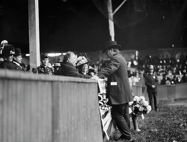 Horse Shows - President And Mrs. Taft And Senator Bailey, 1910. Creator: Harris & Ewing. Horse Shows - President And Mrs. Taft And Senator Bailey, 1910. Creator: Harris & Ewing