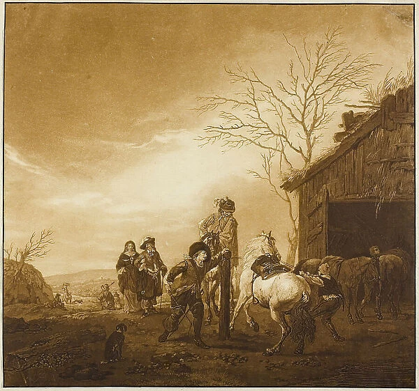 Horse Training, 1788. Creator: Wilhelm von Kobell