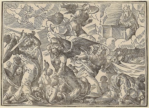 The Four Horsemen of the Apocalypse, published 1630. Creator: Christoph Maurer