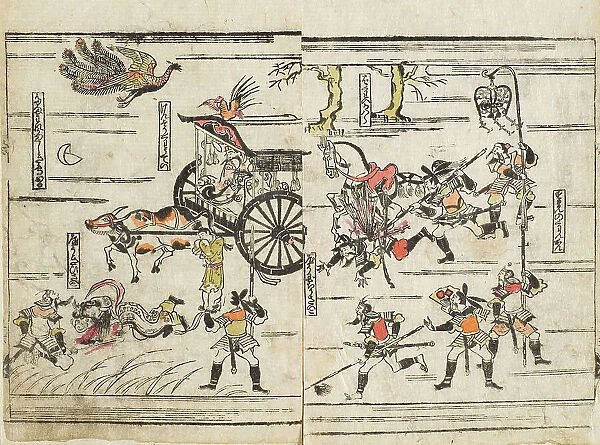 Imaginary Tale showing Battle Scene with Slain Princess, Mid-17th century. Creator: Unknown