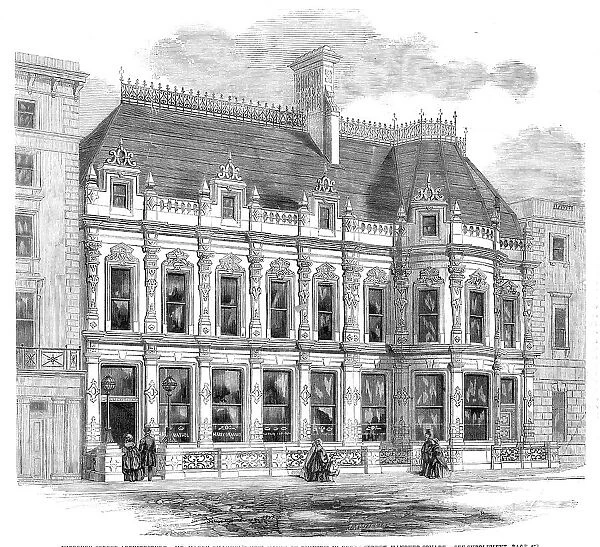 Improved street architecture: Mr. Harry Emanuel's new house of business in Brook-Street... 1860. Creator: Unknown