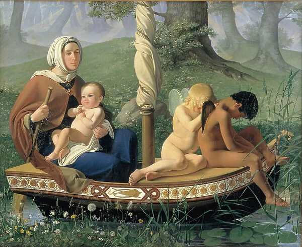 Infancy. From the series: The Four Ages of Man, 1840-1845. Creator: Ditlev Blunck