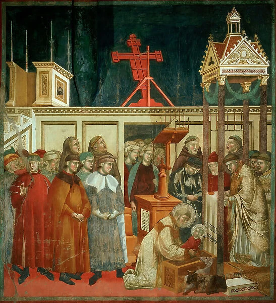 Institution of the Crib at Greccio (from Legend of Saint Francis), 1295-1300. Creator: Giotto di Bondone (1266-1377)