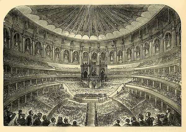 Interior of the Albert Hall, c1876. Creator: Unknown