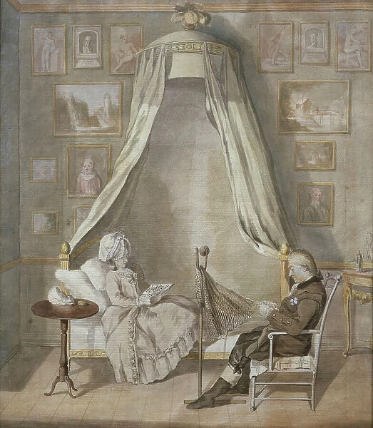 Interior with Count Claes Ekeblad and his Wife Brita, née Horn, 1783. Creator: Lorentz Svensson Sparrgren
