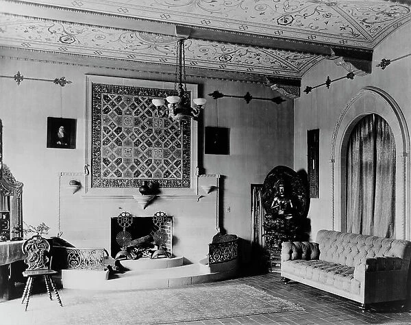 Interior of house designed by architect Jacques Benois Benedict... Denver, Colorado, c1903 - 1923. Creator: Frances Benjamin Johnston