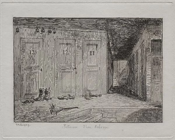 Interior of an Inn, 1861. Creator: Charles Francois Daubigny (French, 1817-1878)