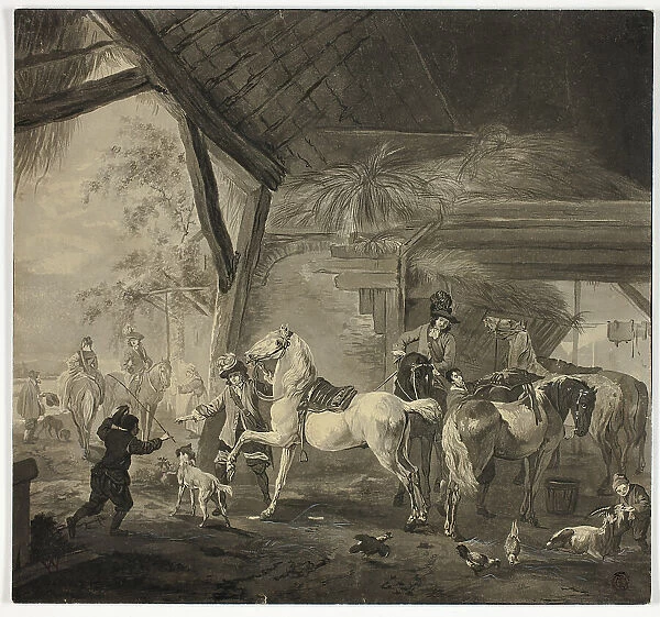 Interior of a Stable, n.d. Creator: Philip Wouverman