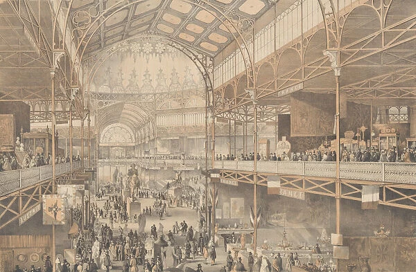 An Interior View of the New York Crystal Palace, 1853. Creator: Charles Parsons
