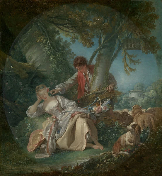The Interrupted Sleep, 1750. Creator: Francois Boucher