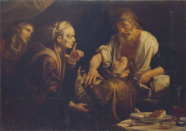Isaac Blessing Jacob, 1640s. Creator: Assereto, Gioacchino (1600-1649)