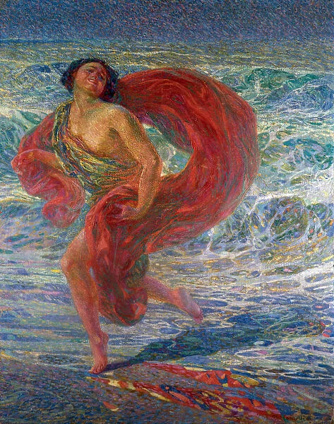 Isadora Duncan. (Gioia tirrena), 1914. Creator: Nomellini, Plinio (1866-1943)