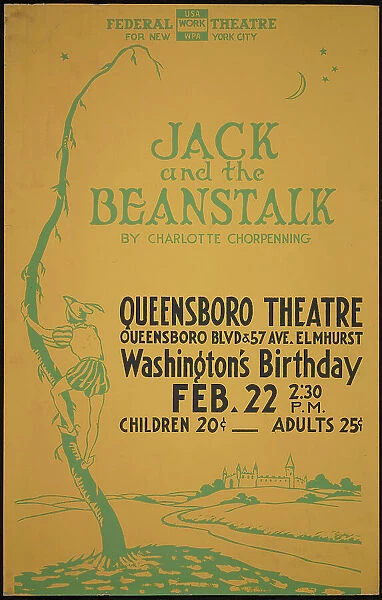 Jack and the Beanstalk, New York, [1930s]. Creator: Unknown
