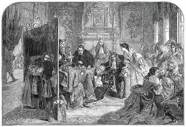 'James II. in his Palace of Whitehall, Receiving the News...', 1850. Creator: Unknown. 'James II. in his Palace of Whitehall, Receiving the News...', 1850. Creator: Unknown