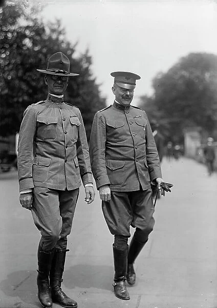 James T. Dean, Colonel, U.S.Army, Right, with Lt. Col. Ireland, 1917. Creator: Harris & Ewing. James T. Dean, Colonel, U.S.Army, Right, with Lt. Col. Ireland, 1917. Creator: Harris & Ewing